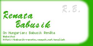 renata babusik business card